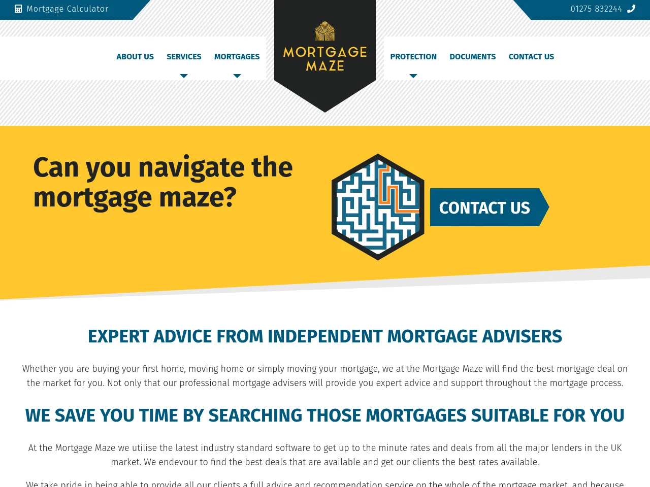 Mortgage Maze website preview