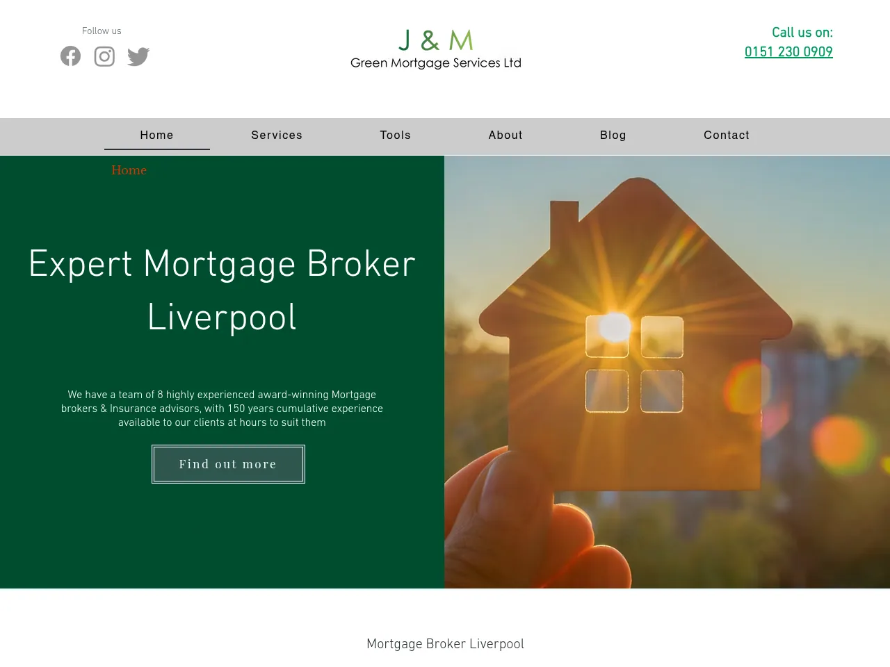 J & M Green Mortgage Services website preview