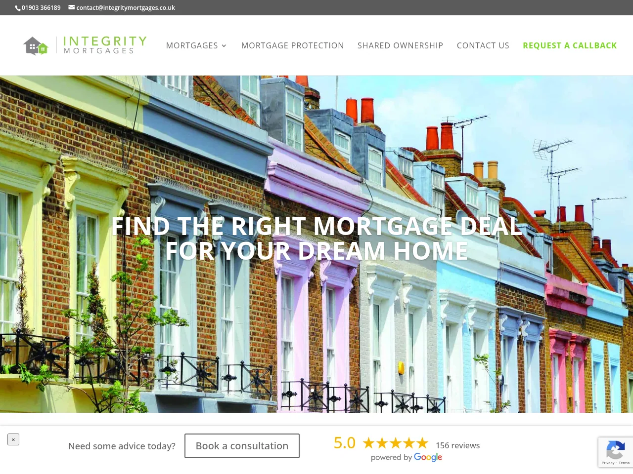 Integrity Mortgages website preview