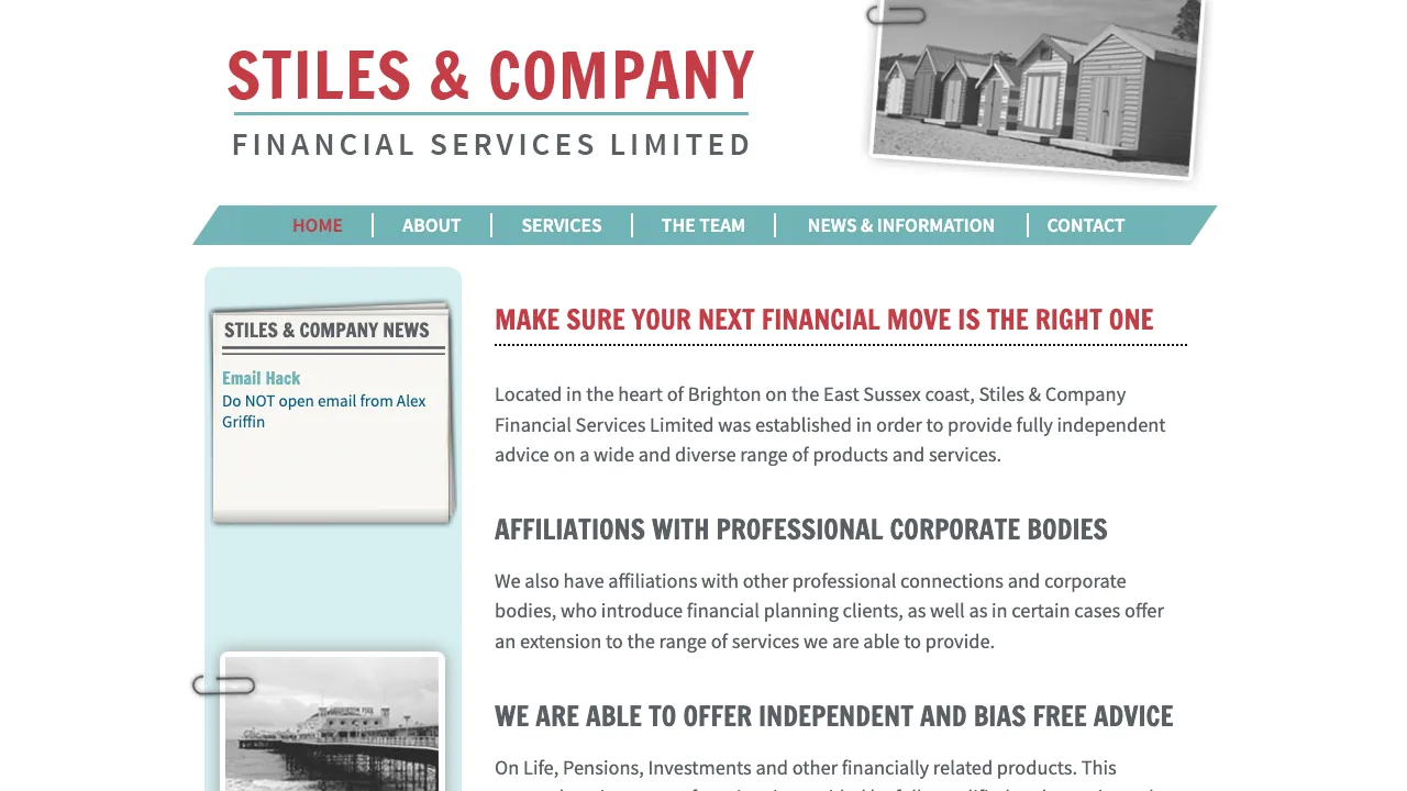 Stiles & Co Financial Services Ltd website preview