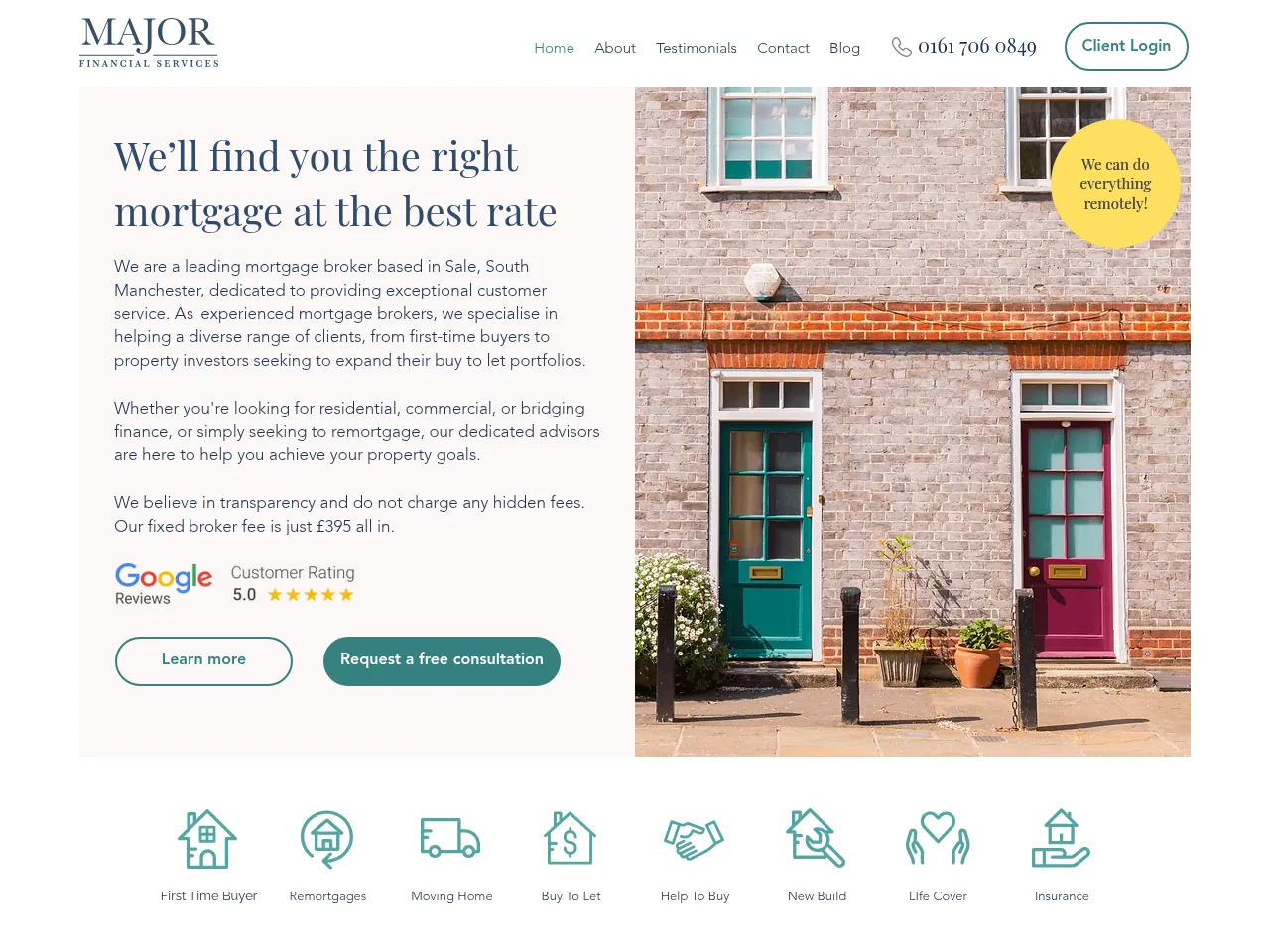 Major Financial Services website preview