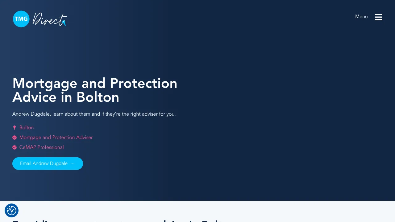 Andrew Dugdale - TMG Direct website preview