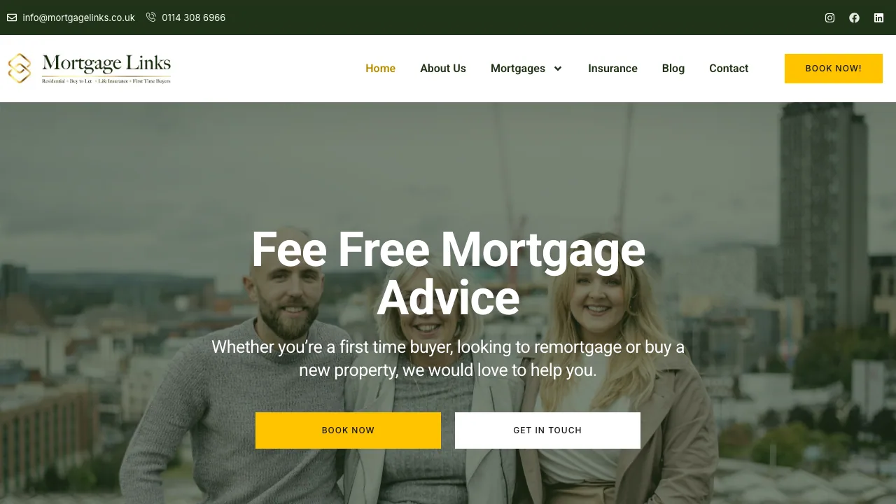 Mortgage Links- Manchester website preview