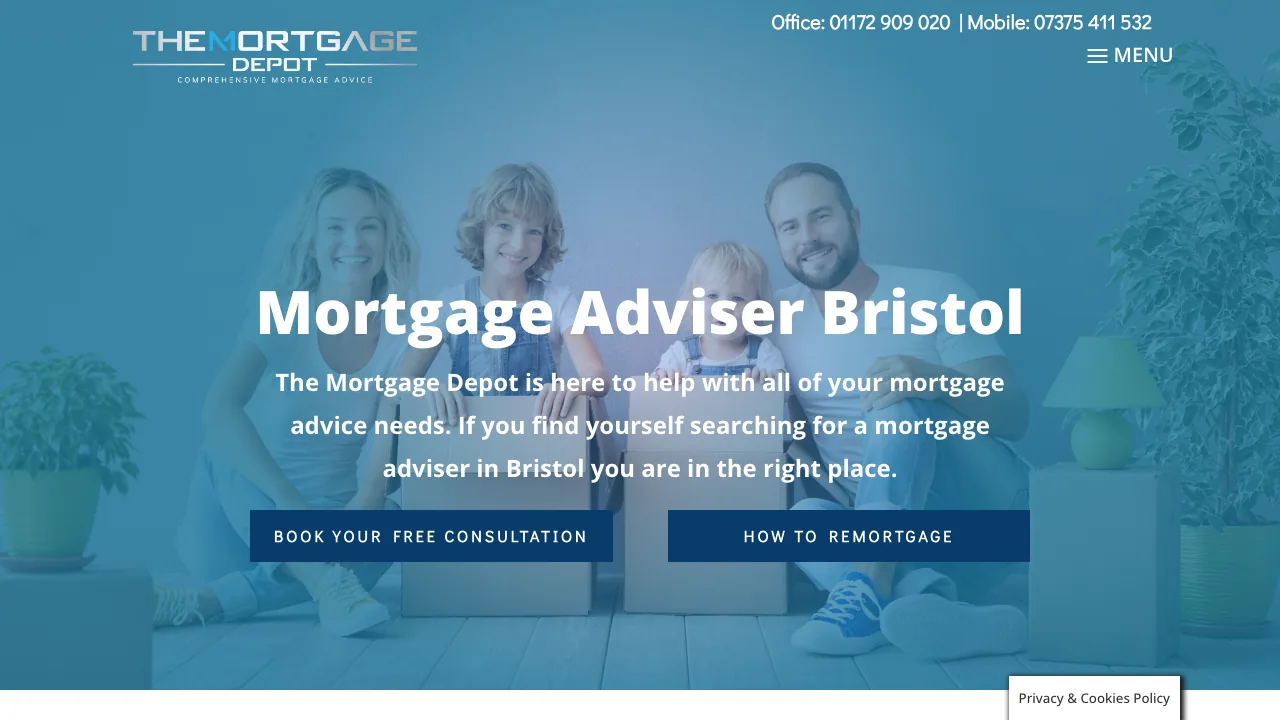 The Mortgage Depot - Mortgage Advisor Bristol website preview