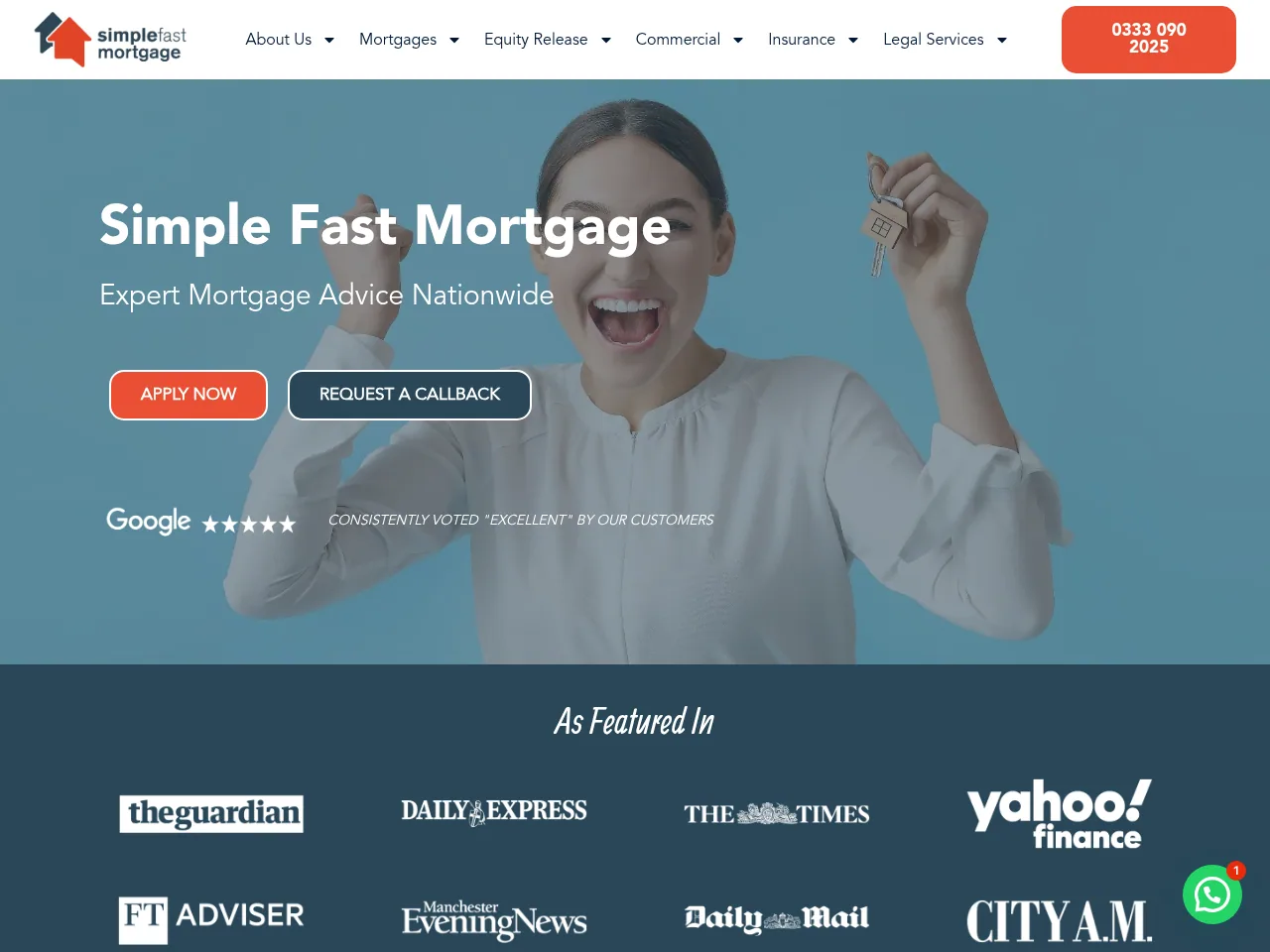 Simple Fast Mortgage website preview