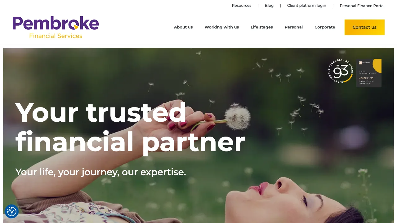 Pembroke Financial Services (Brighton) website preview