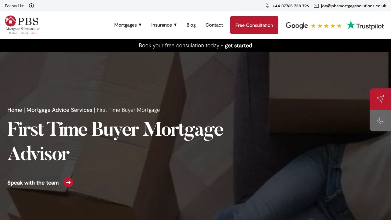 PBS Mortgage Solutions LTD website preview
