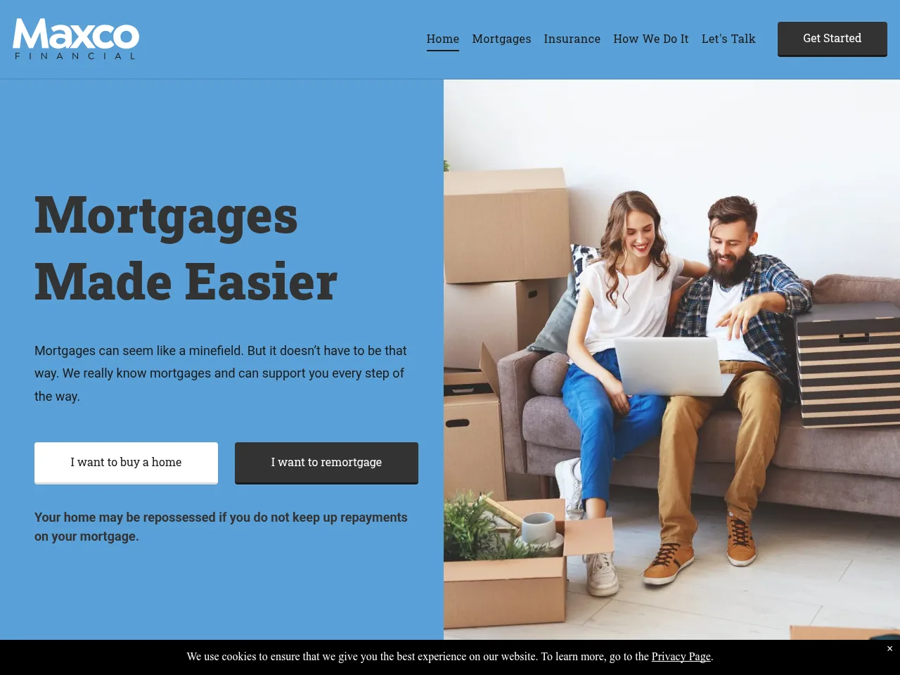 Maxco Financial website preview