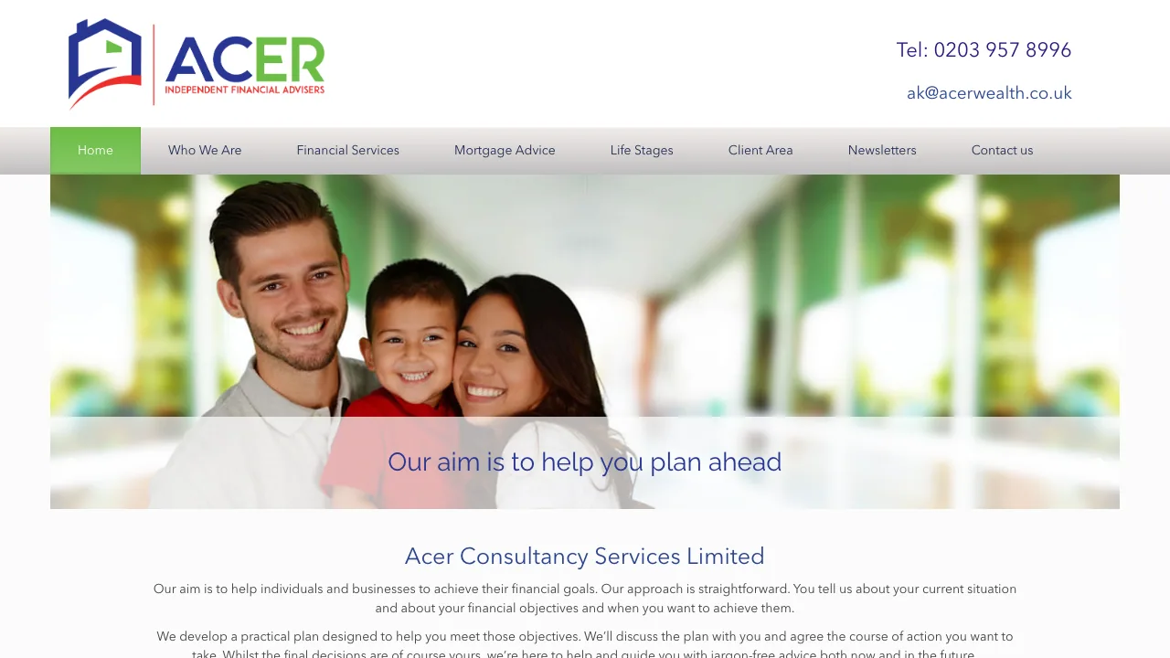 Acer Consultancy Services Ltd website preview