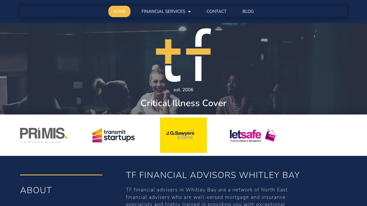 TF Financial advisors website preview