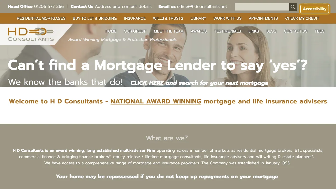 H D Consultants website preview