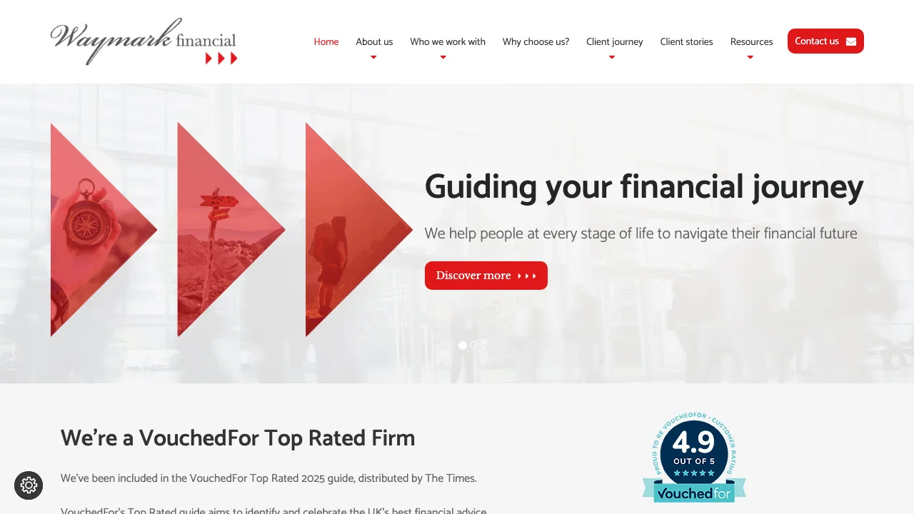 Waymark Financial website preview
