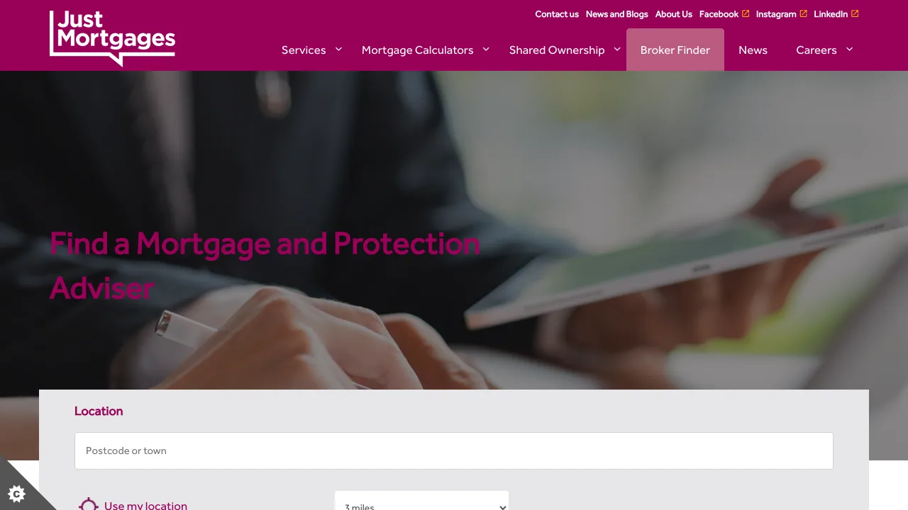 Michael Thomas Just Mortgages website preview
