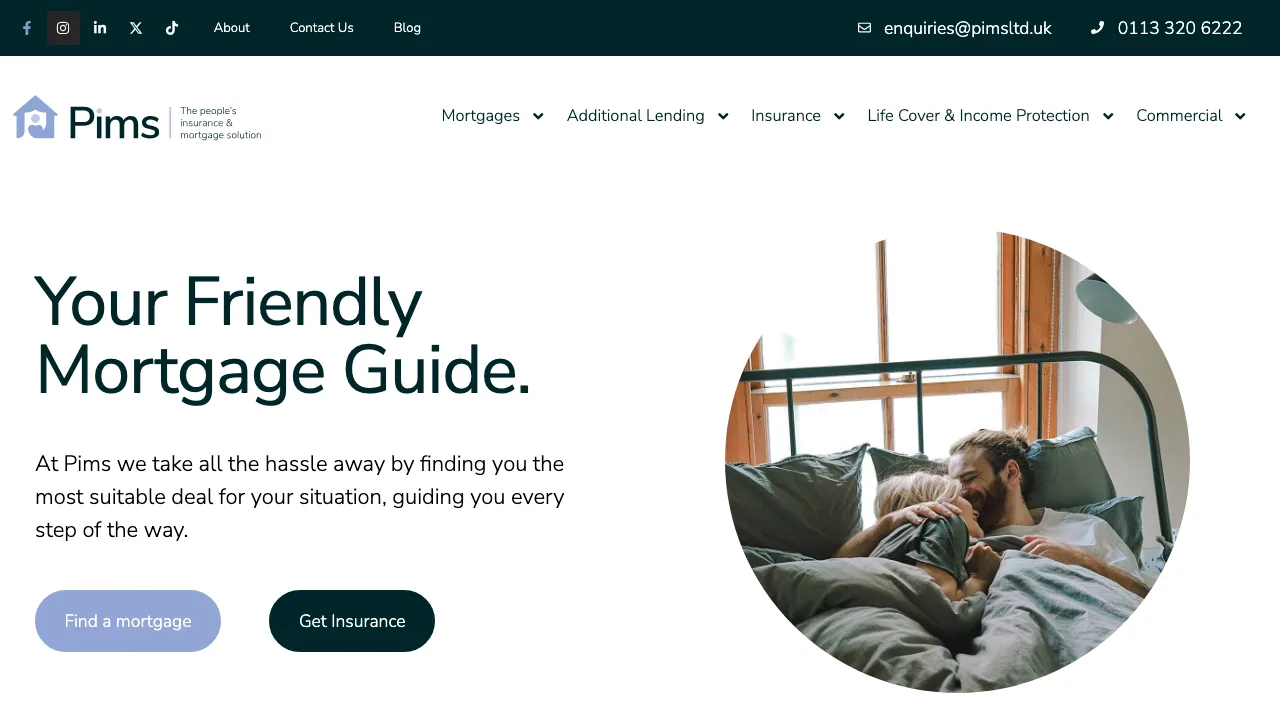 The People’s insurance and mortgage solution website preview