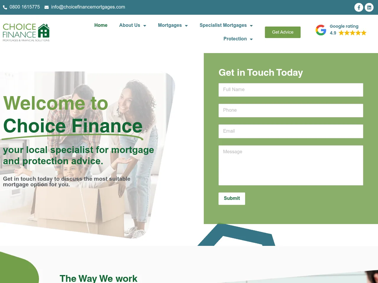 Choice Finance website preview