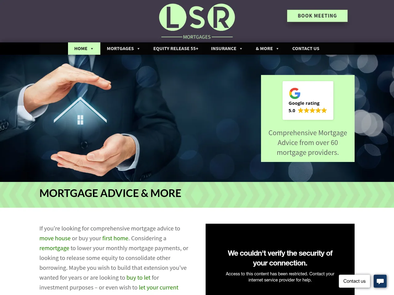 LSR Mortgages website preview