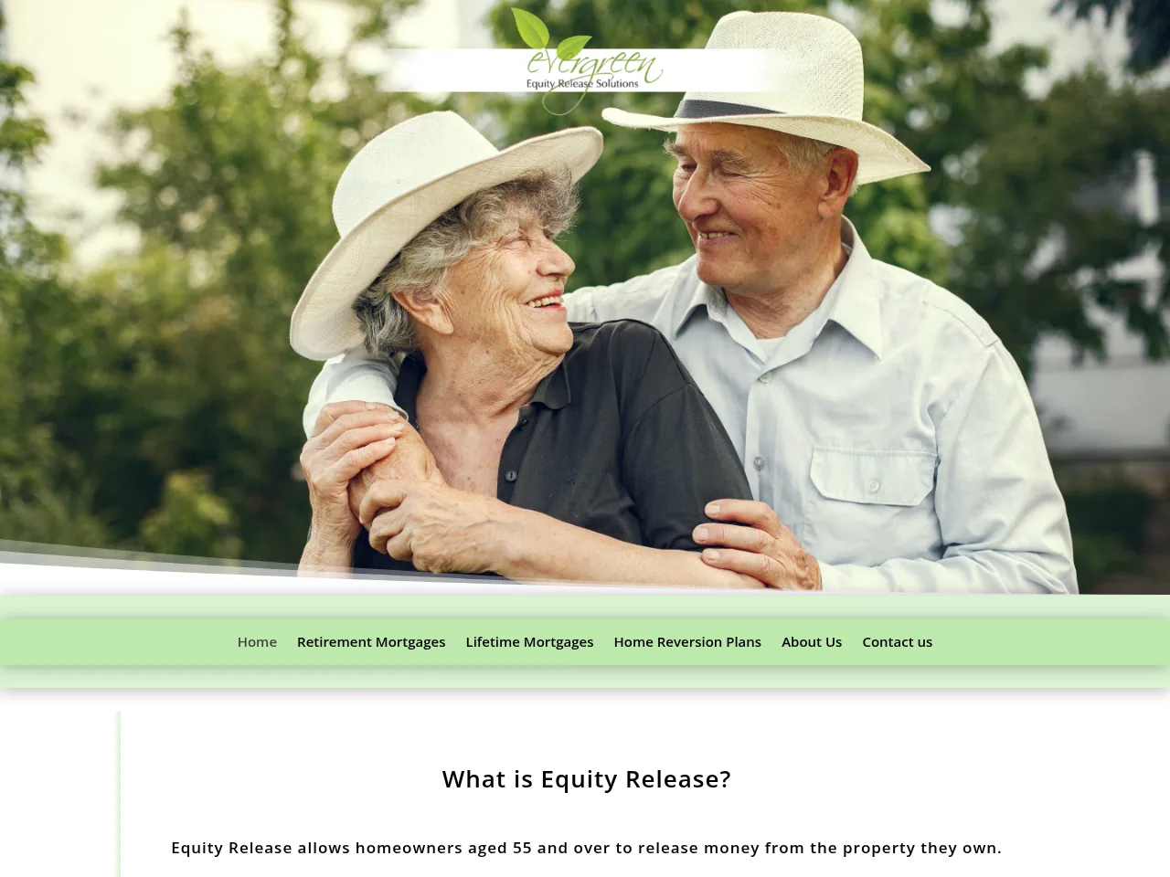 Evergreen Equity Release Solutions website preview