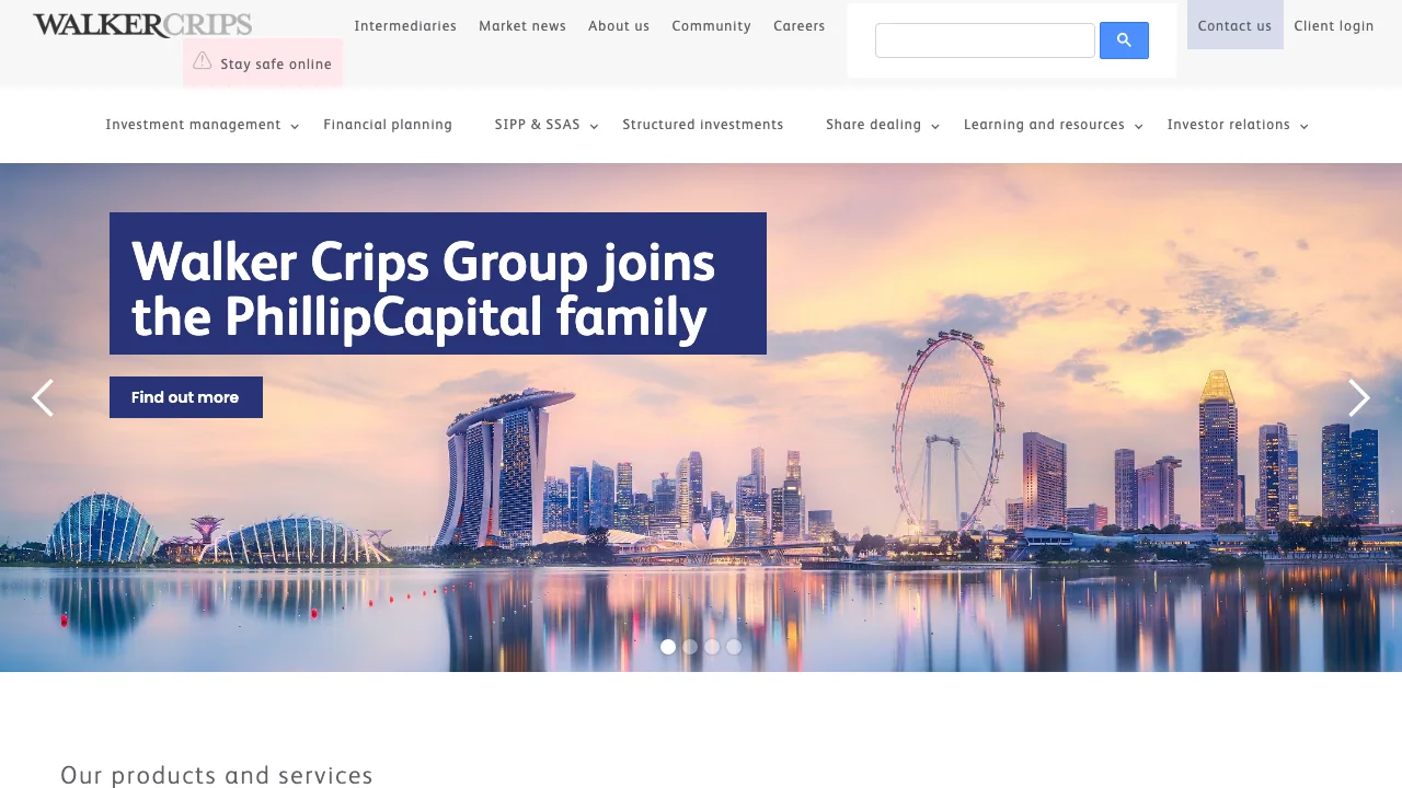 Walker Crips Group website preview