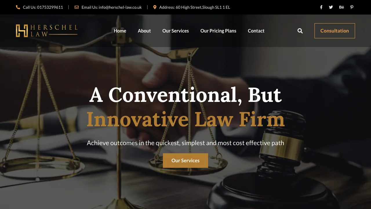 Herschel Law website preview