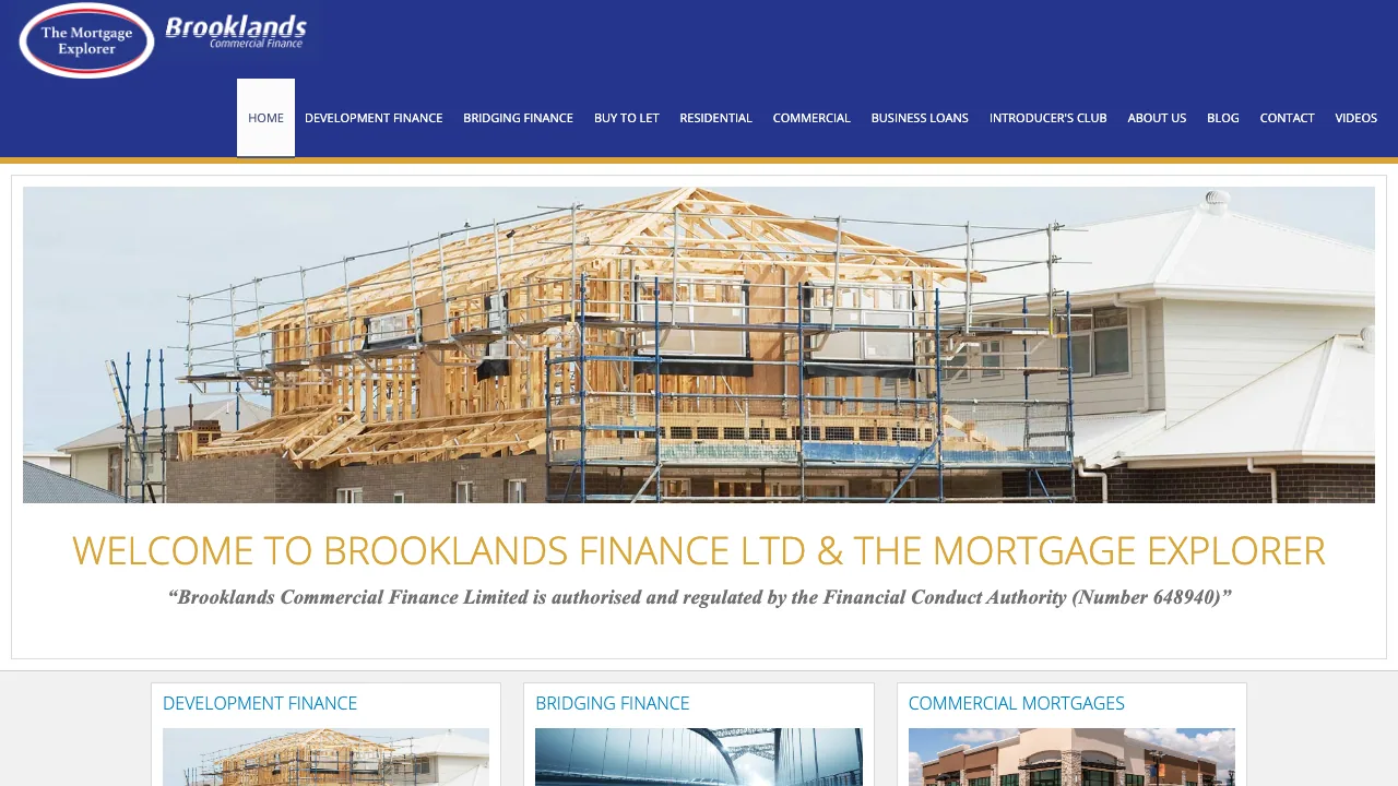 Brooklands Commercial Finance website preview