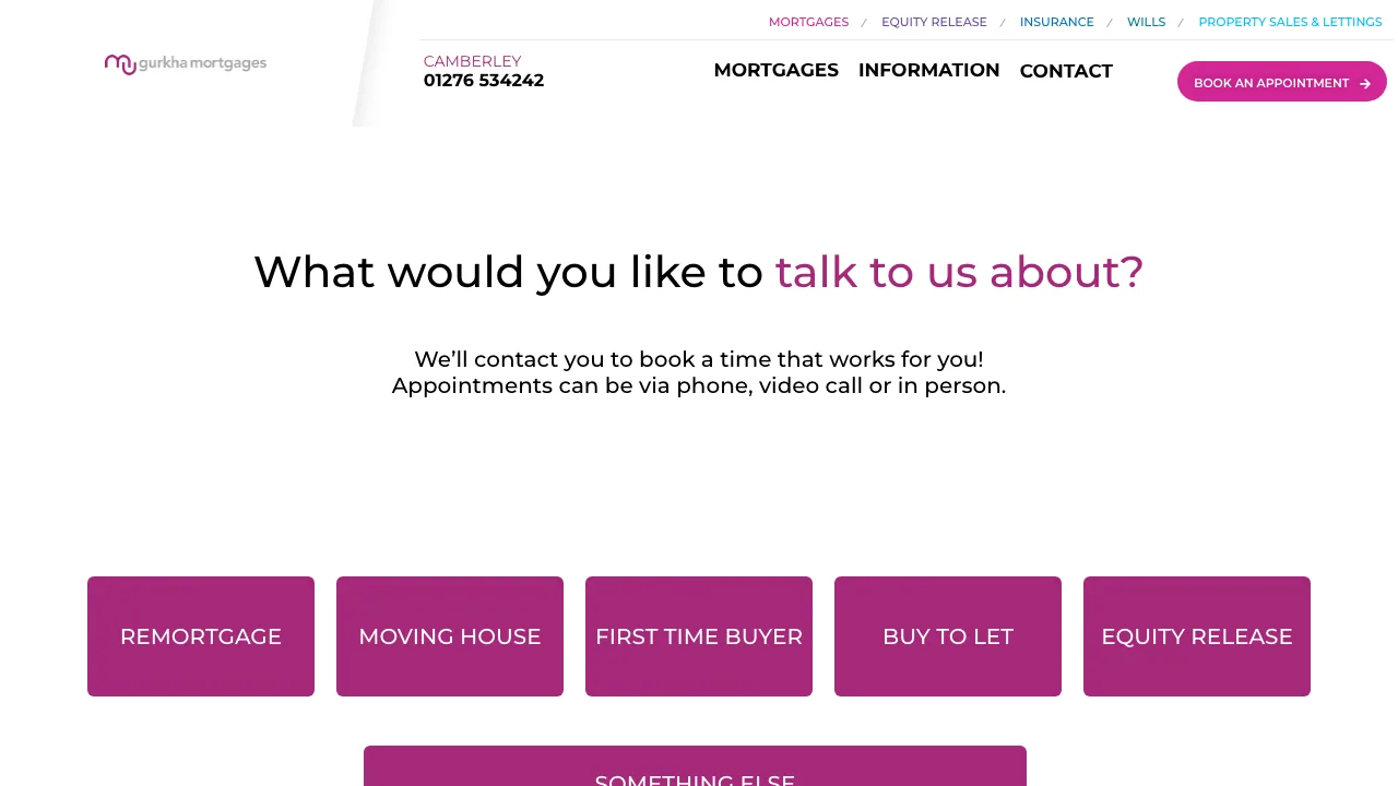 Gurkha Mortgages website preview