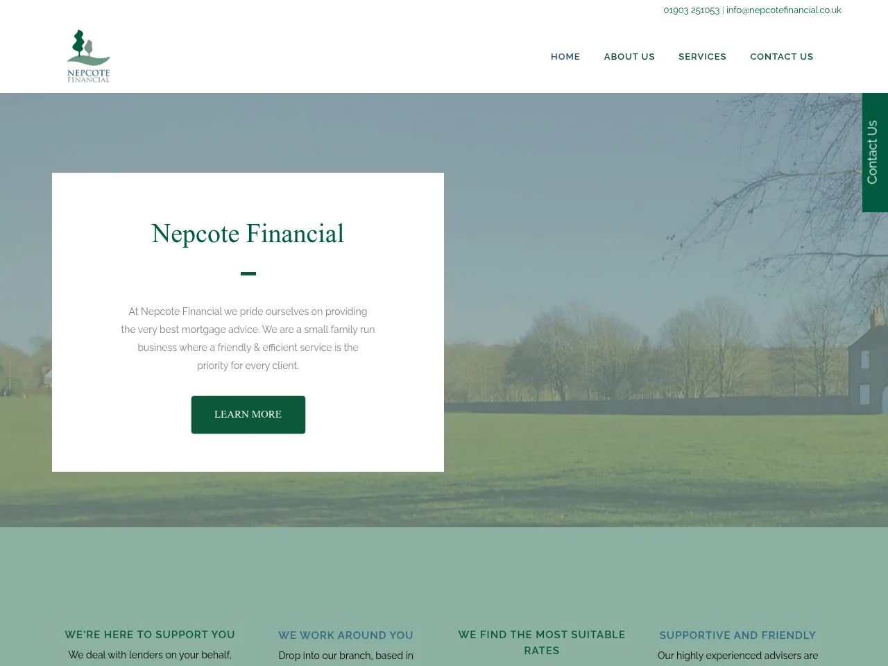 Nepcote Financial website preview