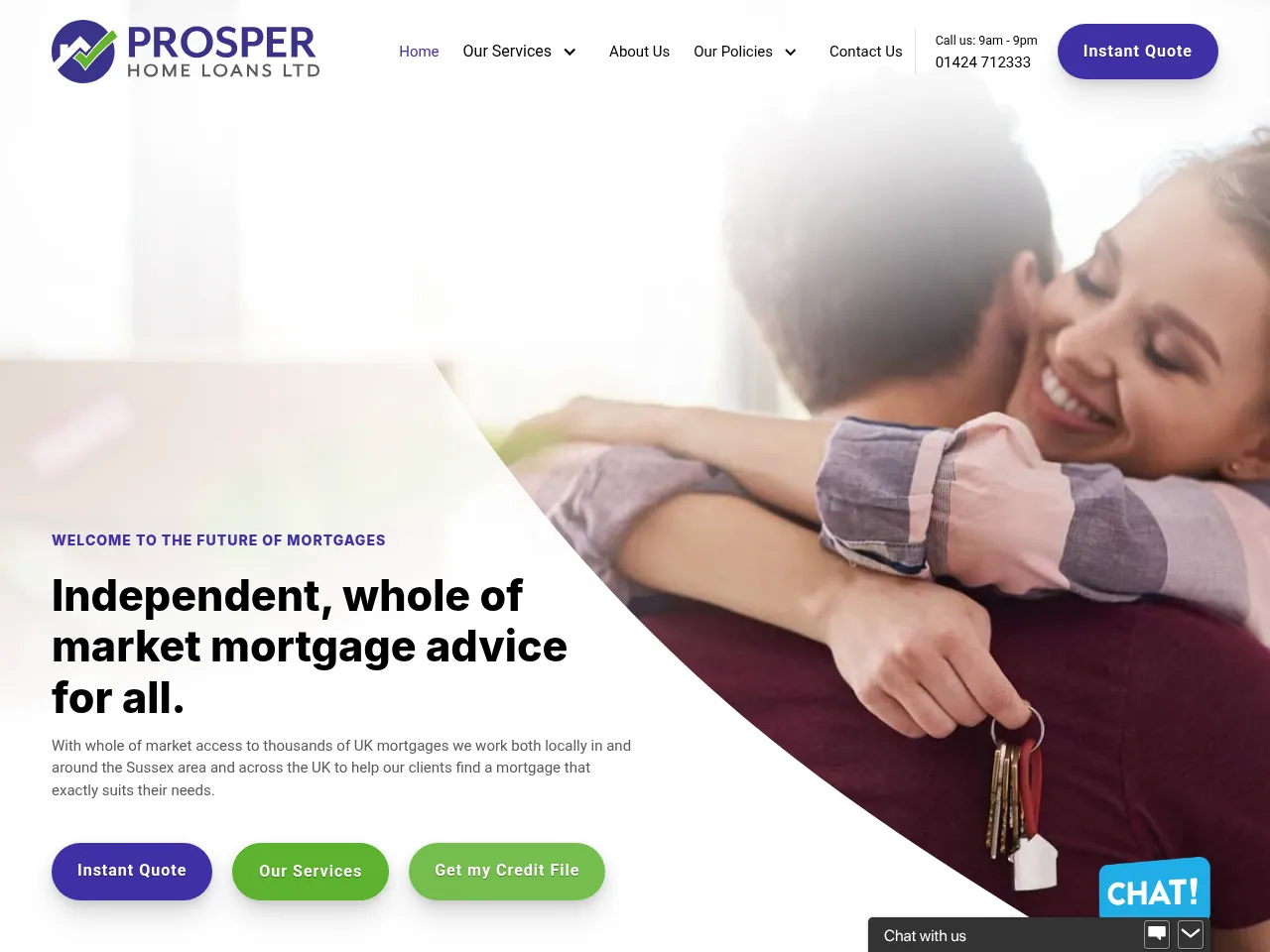 Prosper Home Loans website preview