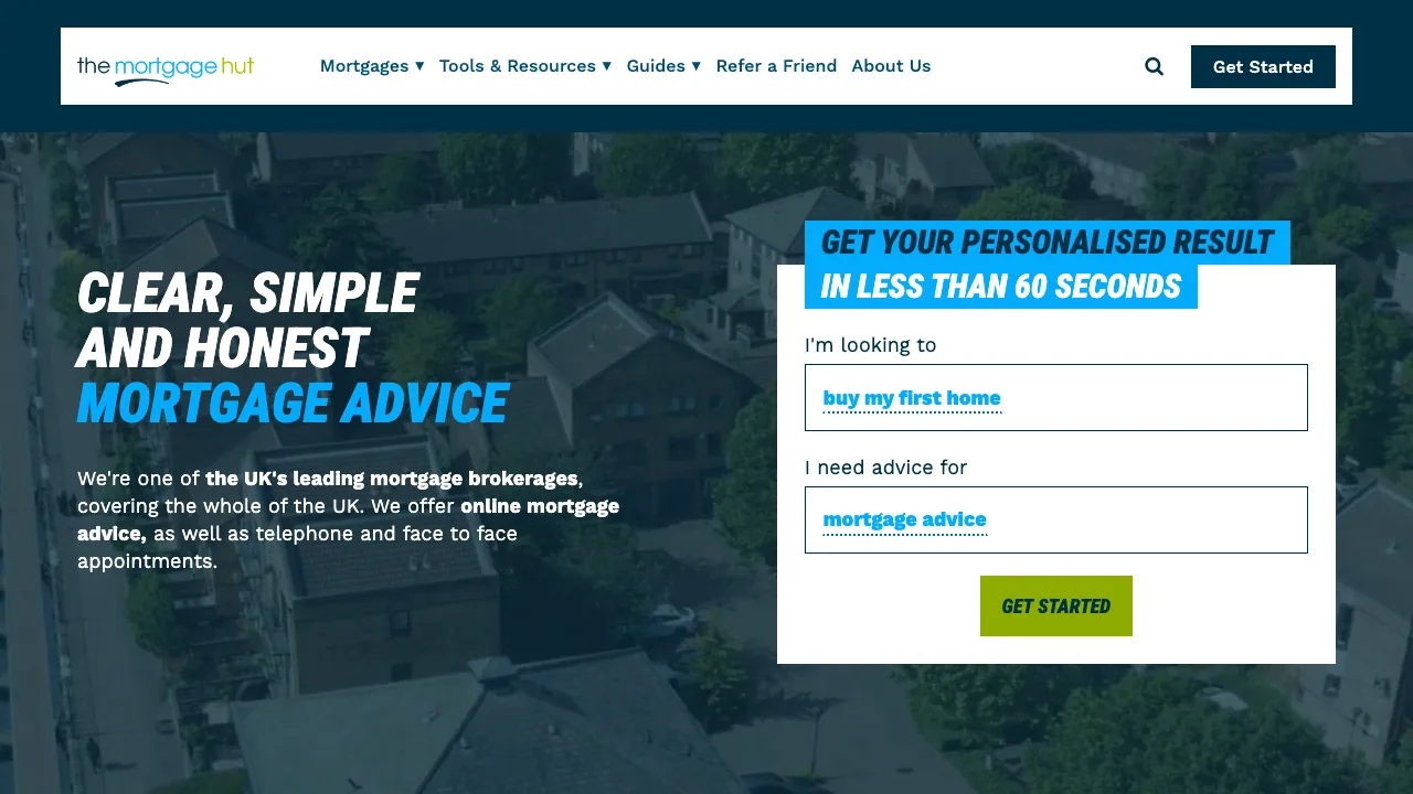 The Mortgage Hut - Head Office website preview
