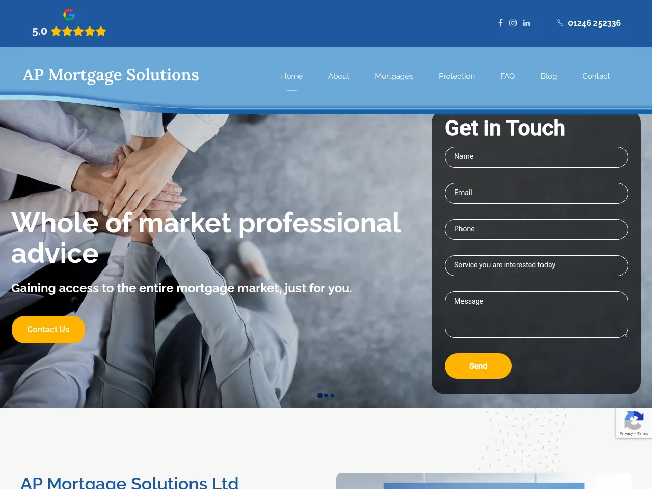 AP Mortgage Solutions Ltd website preview