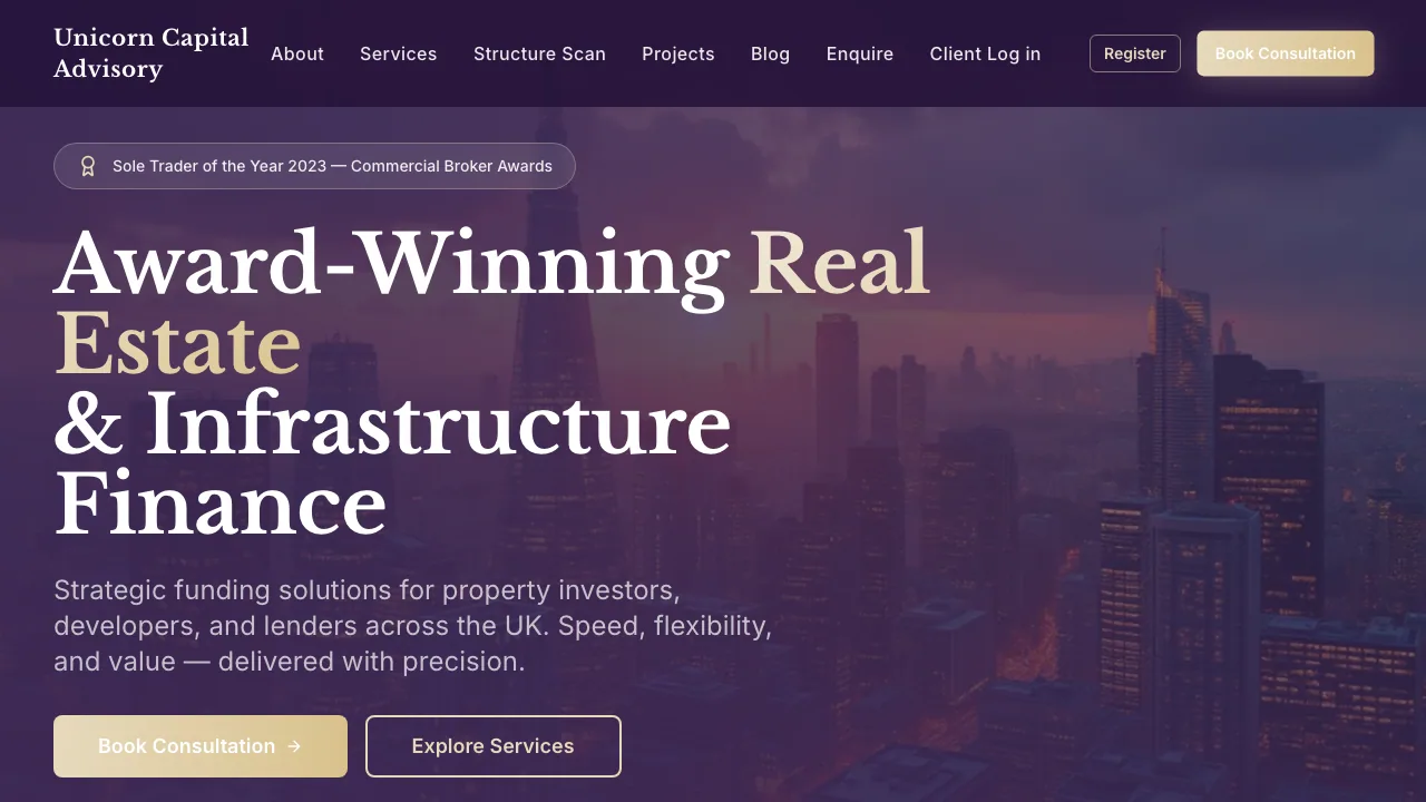 Unicorn Capital Advisory website preview