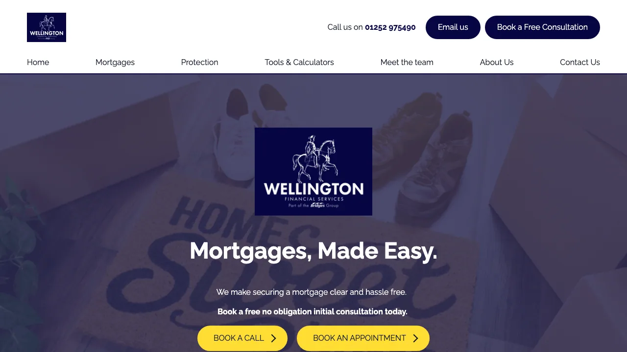 Wellington Financial Services Limited website preview
