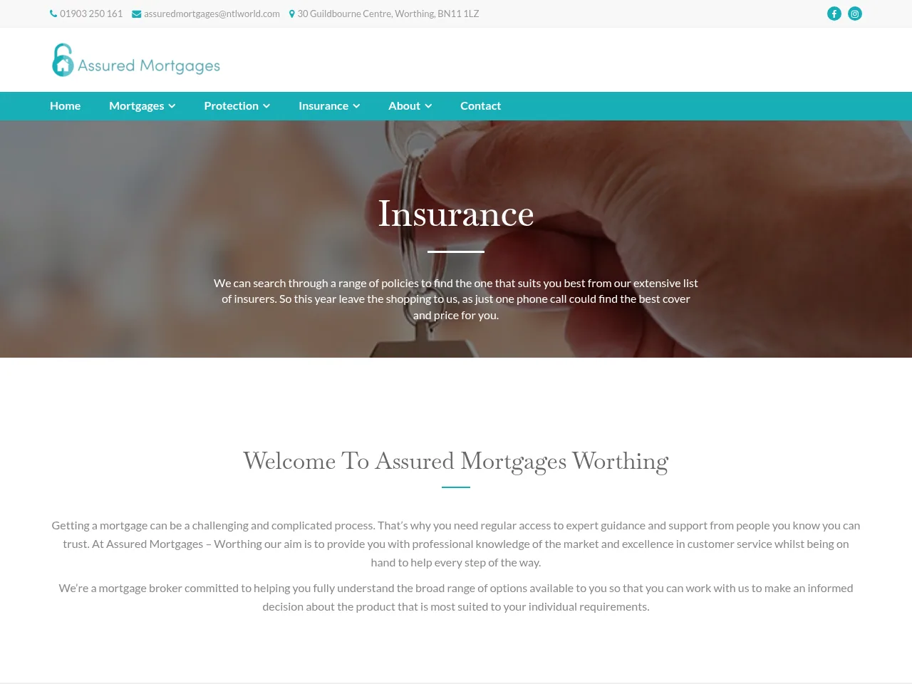 Assured Mortgages Worthing website preview