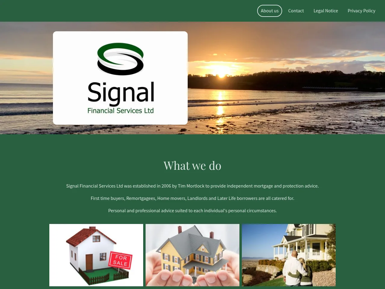 Signal Financial Services website preview