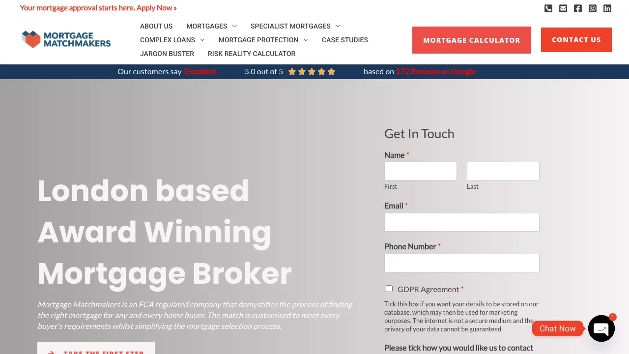 Mortgage Matchmakers Limited - London based Mortgage Brokers website preview