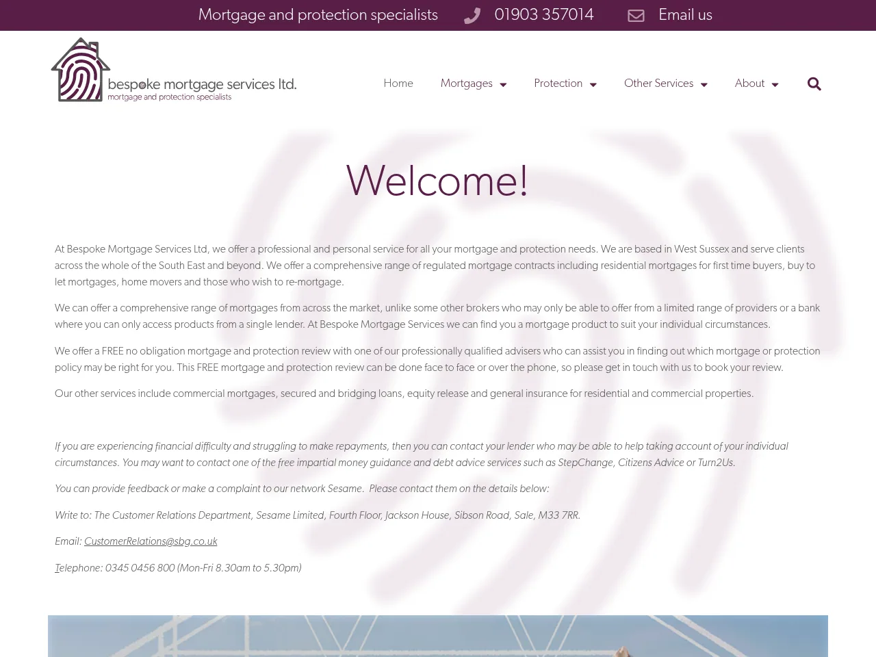 Bespoke Mortgage Services website preview