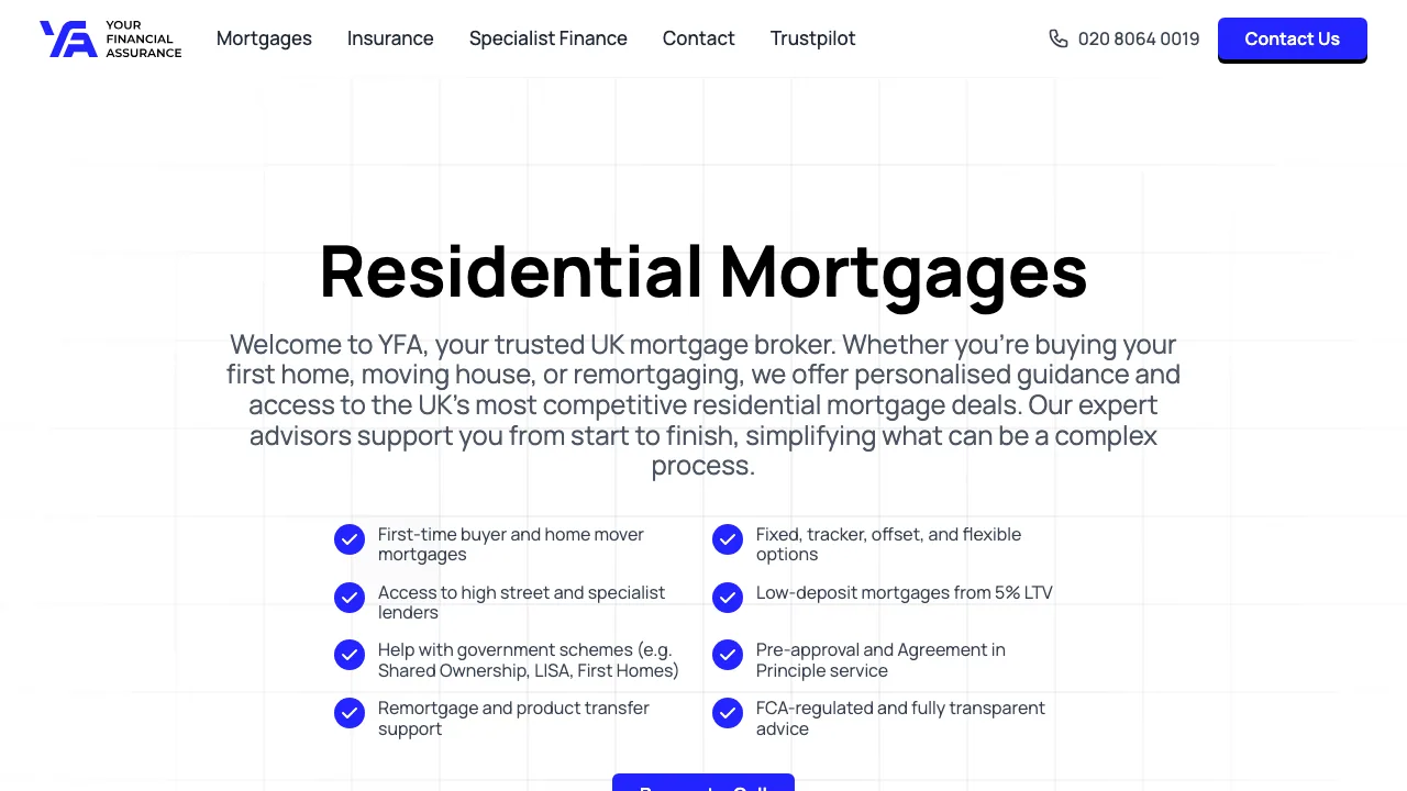 Your Financial Assurance website preview