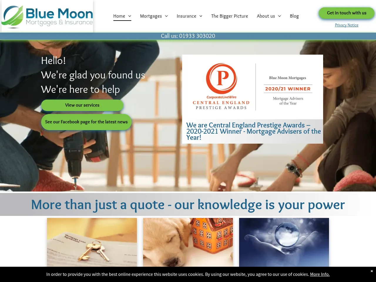 Blue Moon Mortgages website preview