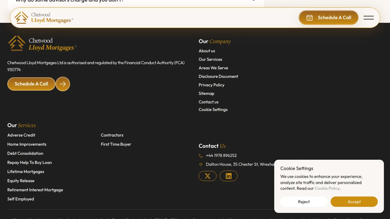 Chetwood Lloyd Mortgages Ltd website preview