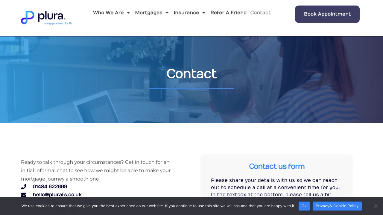 Plura Mortgage Advice website preview