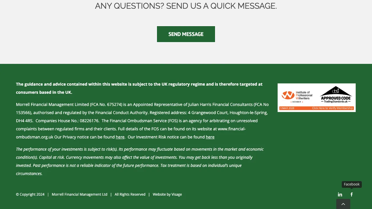 Morrell Financial Management Ltd website preview