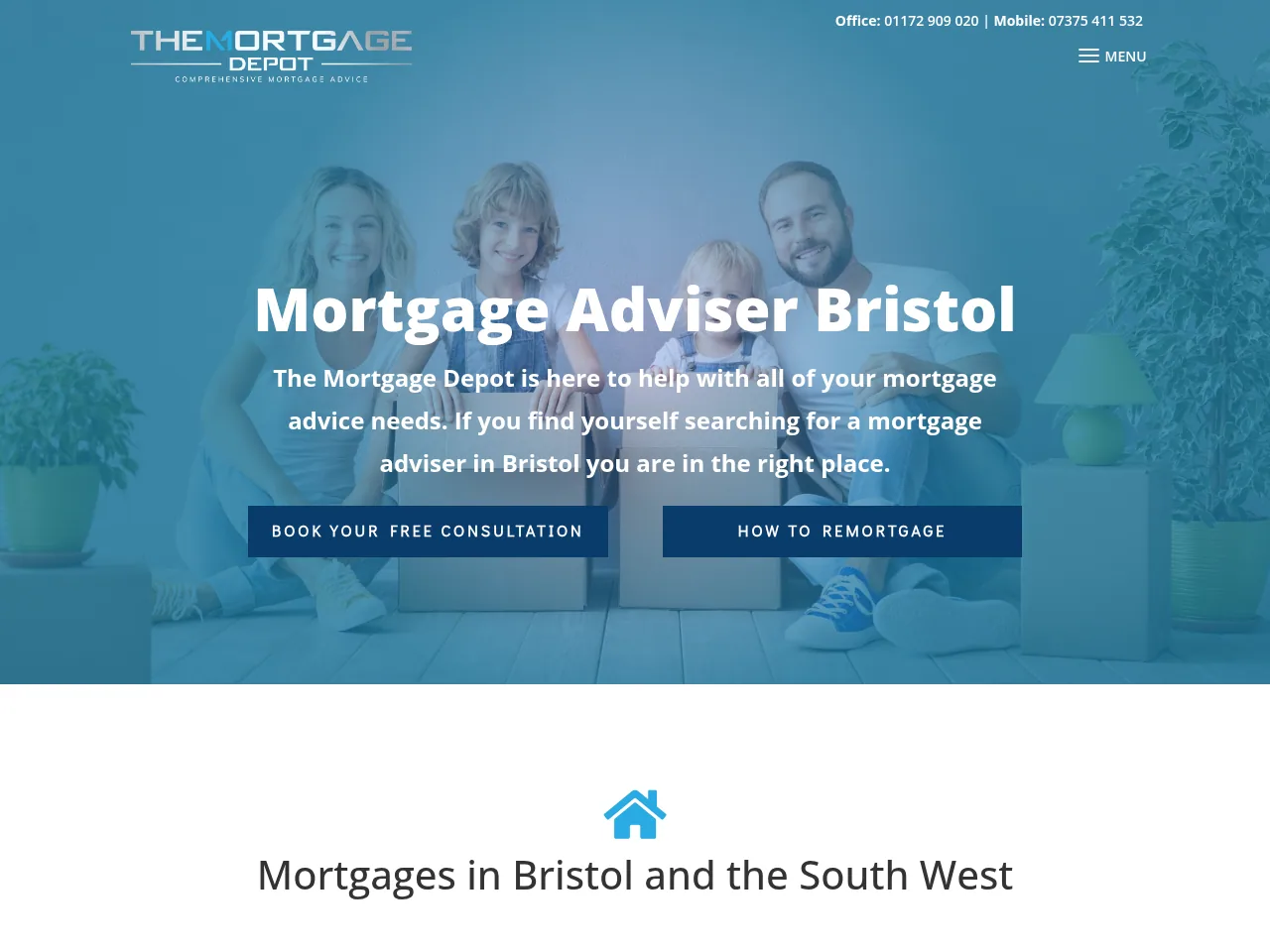 The Mortgage Depot website preview