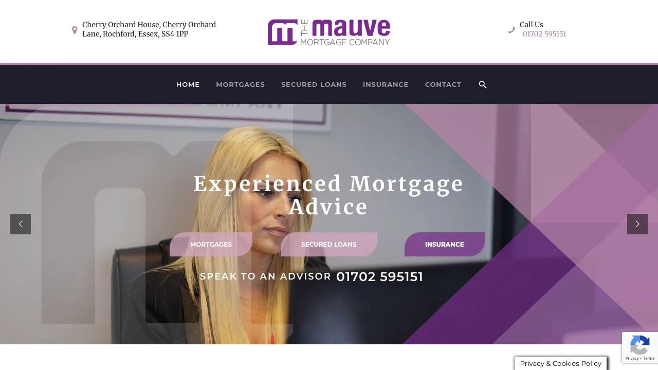 The Mauve Mortgage Company website preview