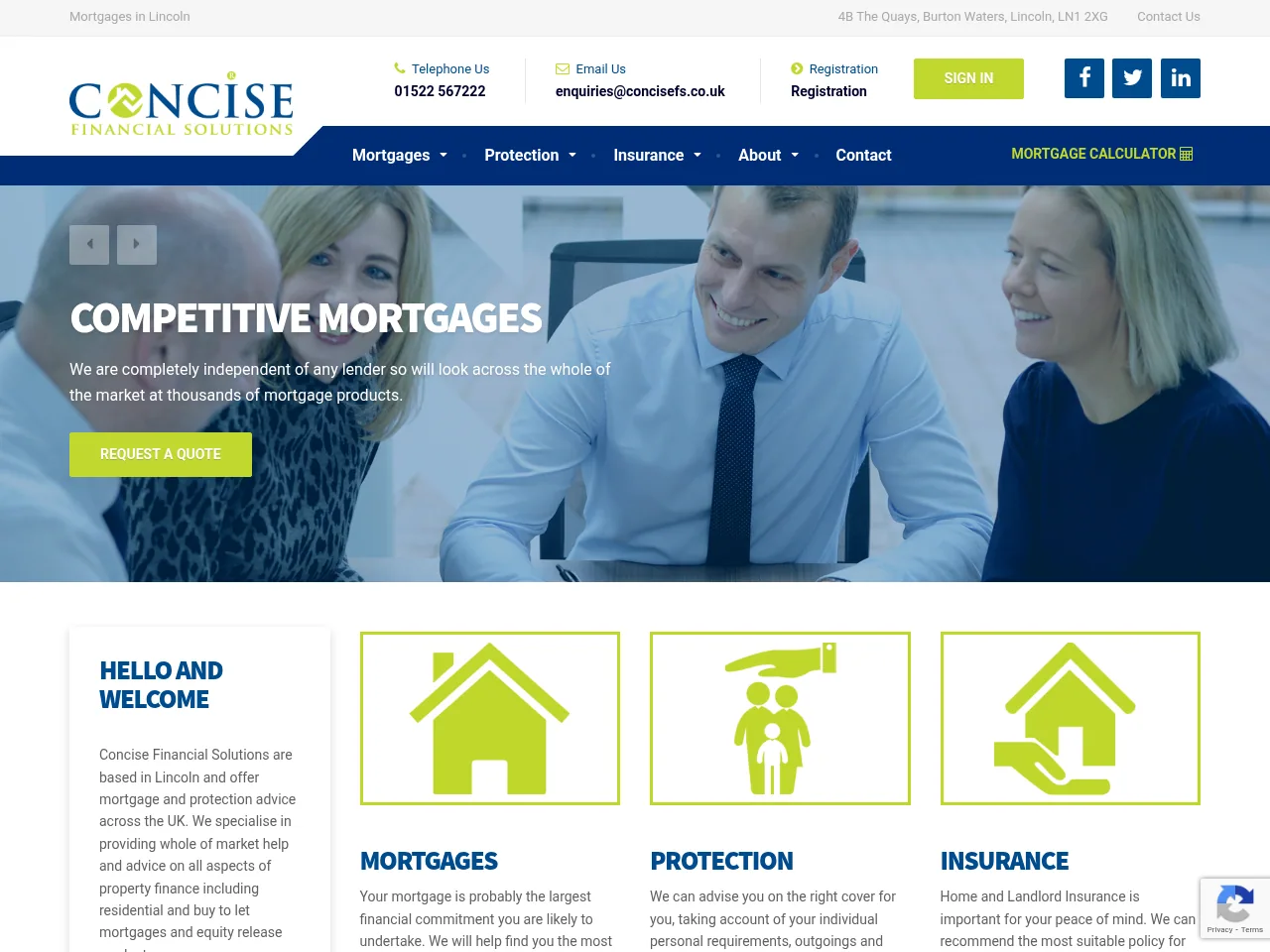 Concise Financial Solutions website preview