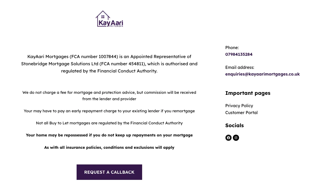 KayAari Mortgages website preview
