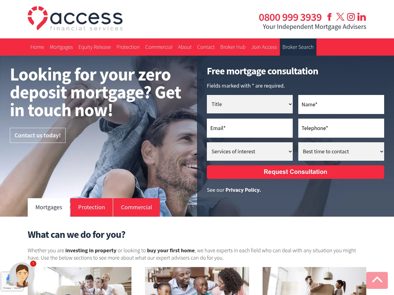 Access Financial Services website preview
