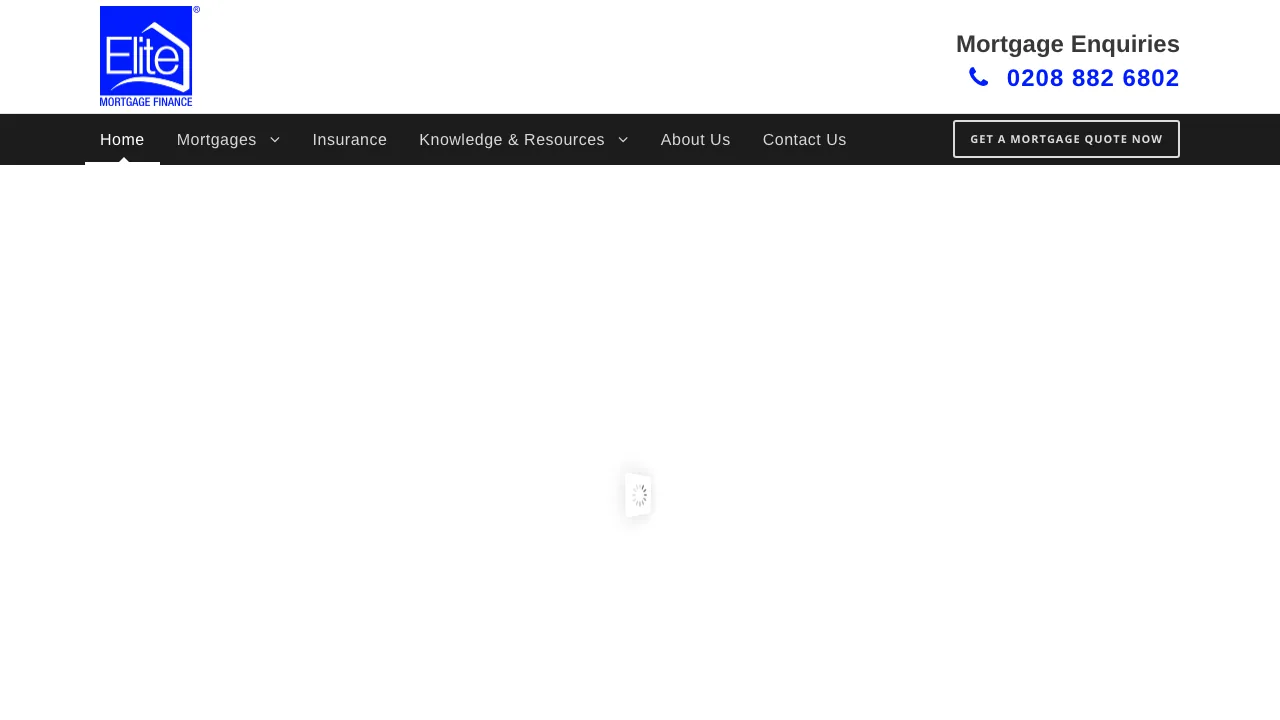 Elite Mortgage Finance website preview