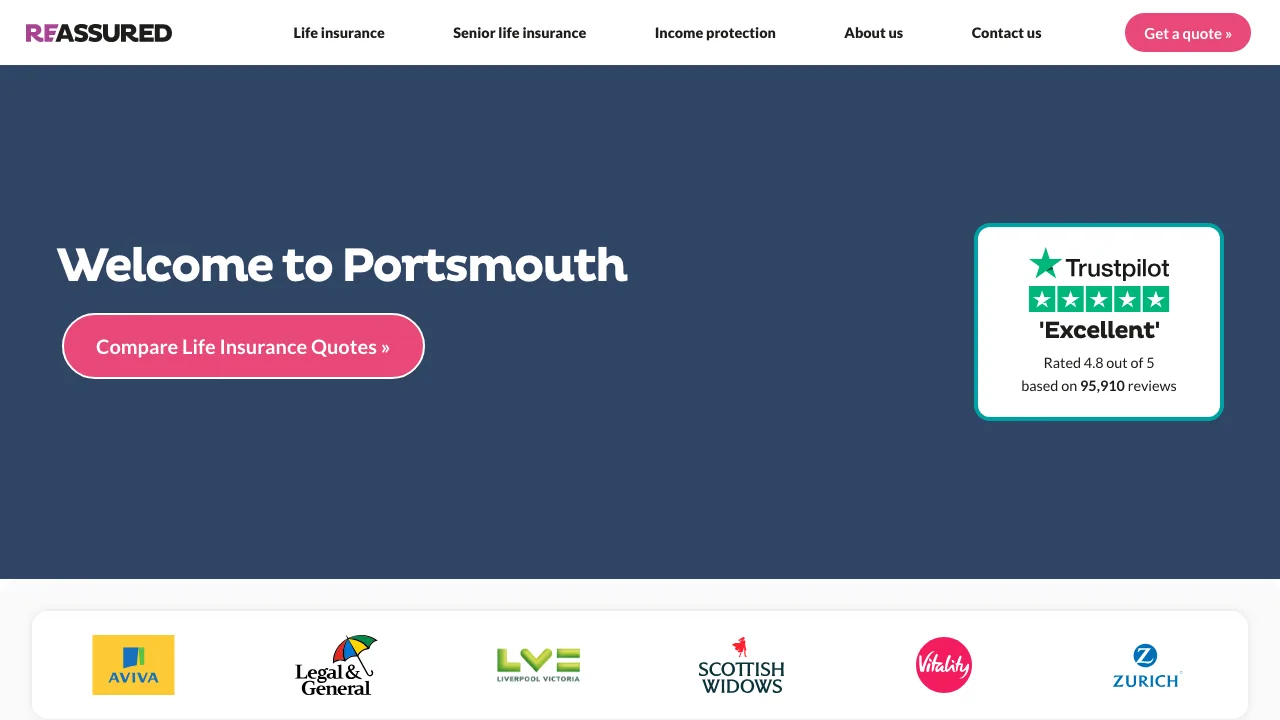 Reassured website preview