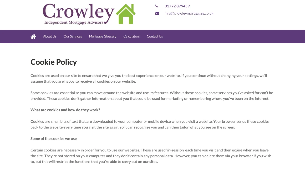 Crowley Independent Mortgage Advisors Ltd website preview