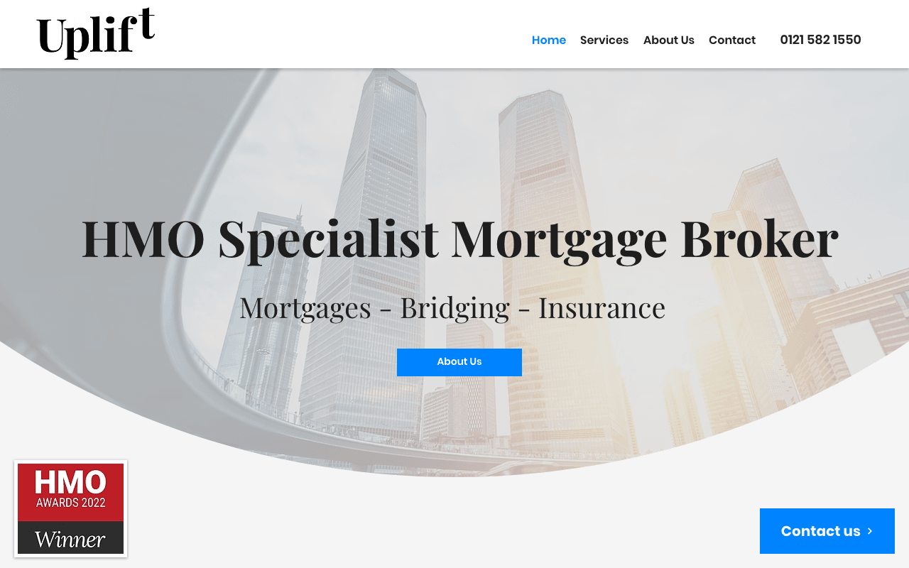Uplift Finance website preview